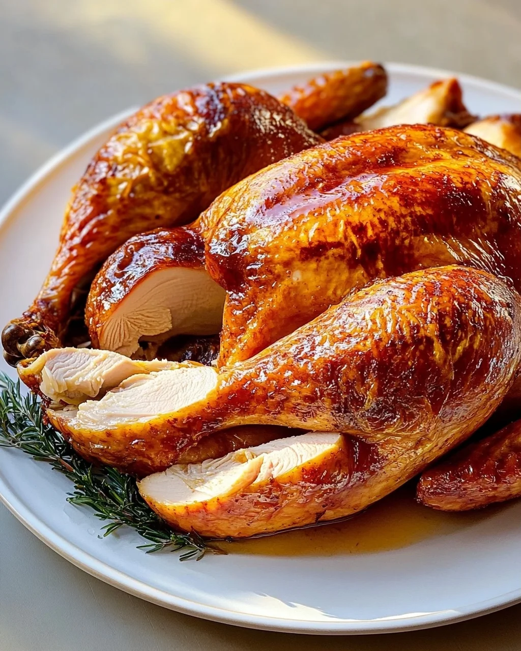 Ahornbutter-glasiertes Truthahn-Rezept für festliche Anlässe