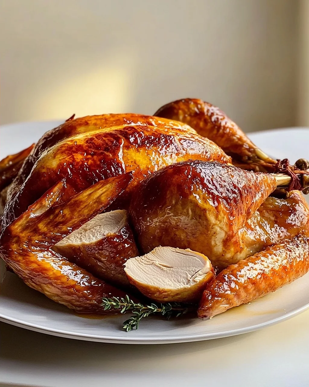 Ahornbutter-glasiertes Truthahn-Rezept für festliche Anlässe