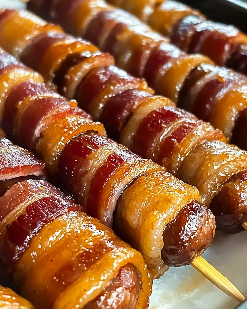 Brauner Zucker Speck umwickelt für fette Partys