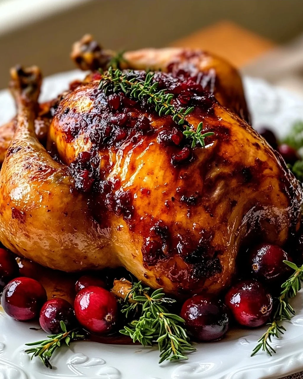 Cranberry Maple Roast Chicken