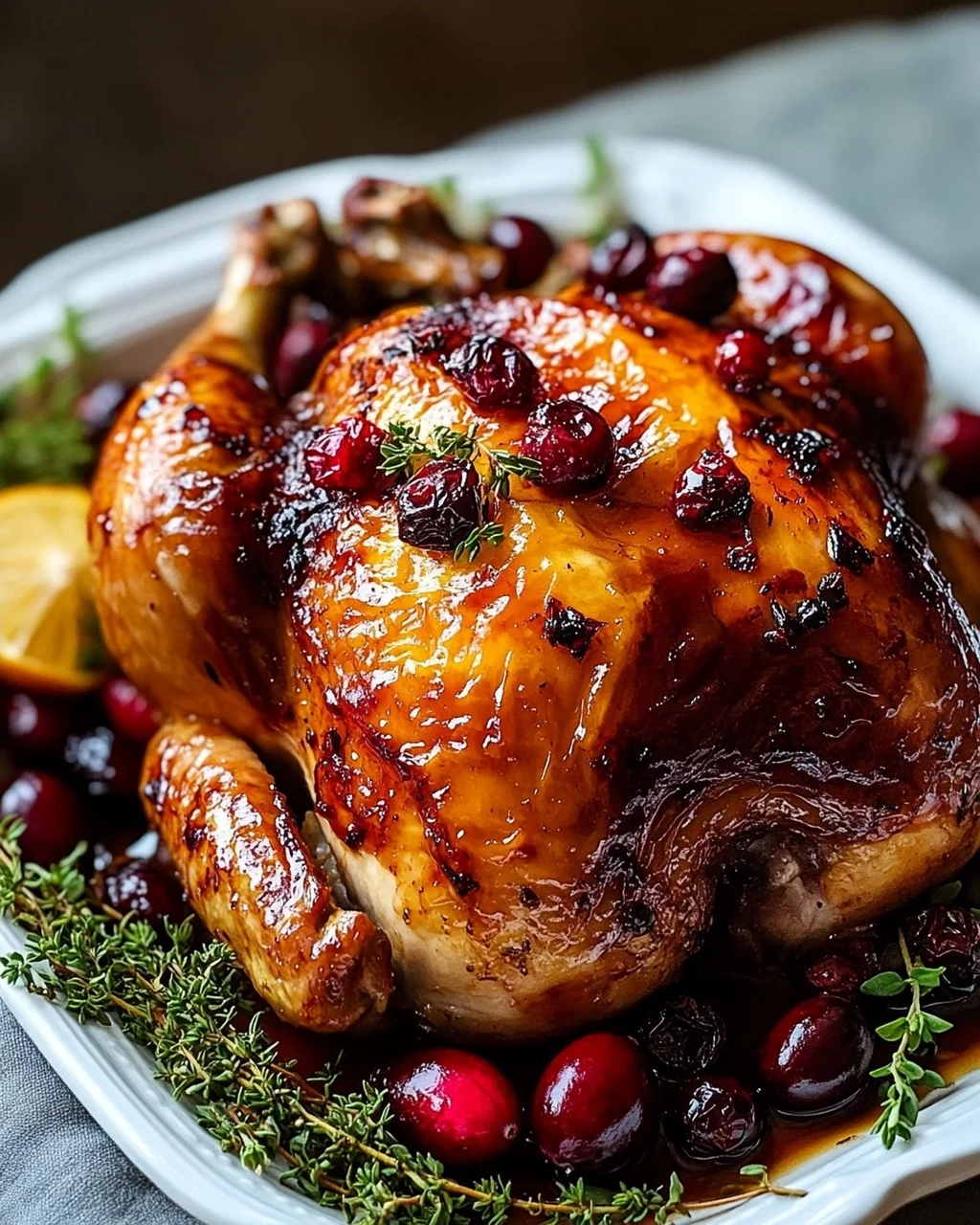 Cranberry Maple Roast Chicken