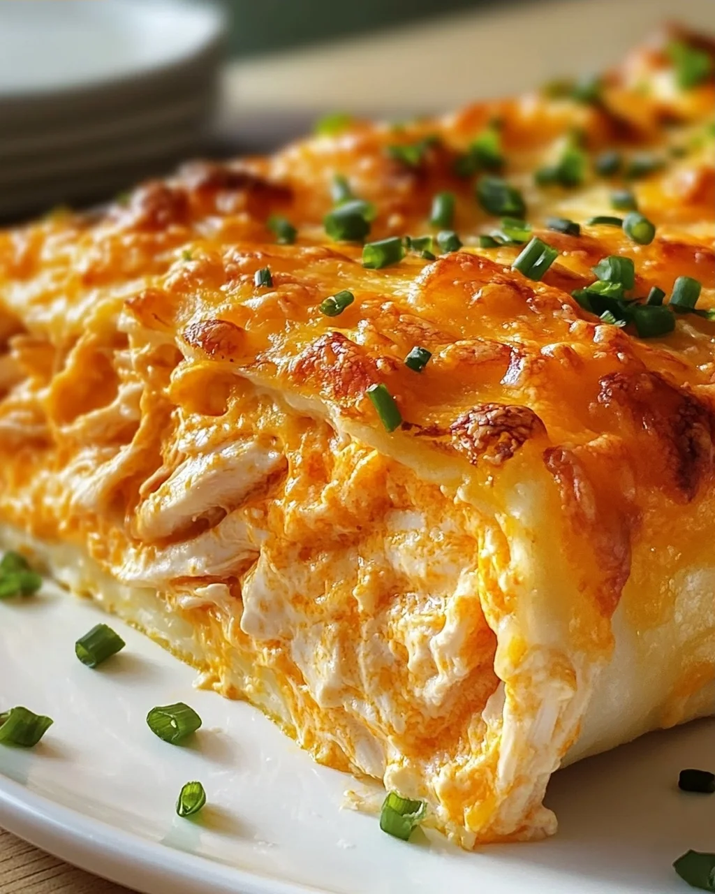 Cremiger Buffalo Hähnchen Käse Auflauf – Einfach & Lecker!