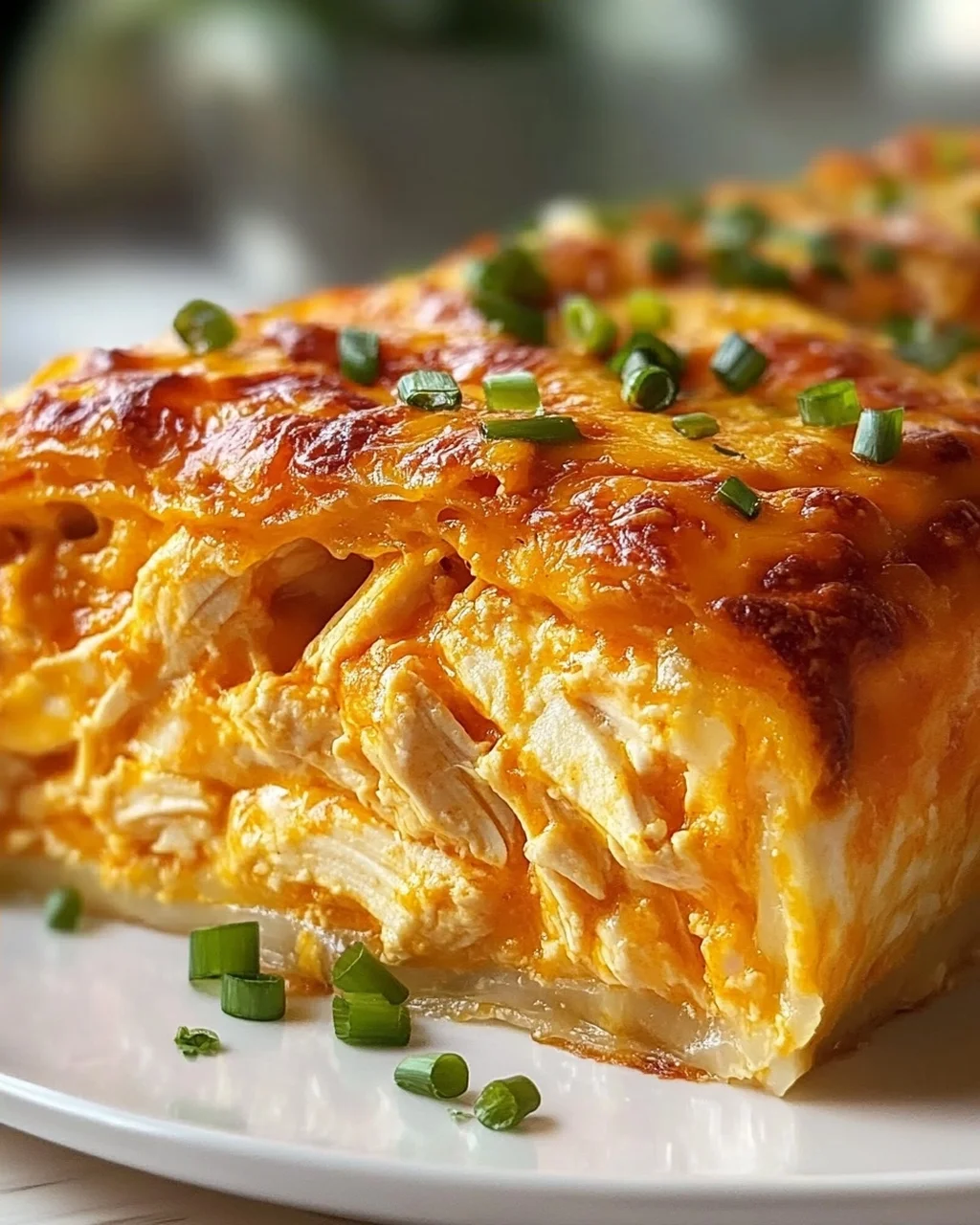 Cremiger Buffalo Hähnchen Käse Auflauf – Einfach & Lecker!