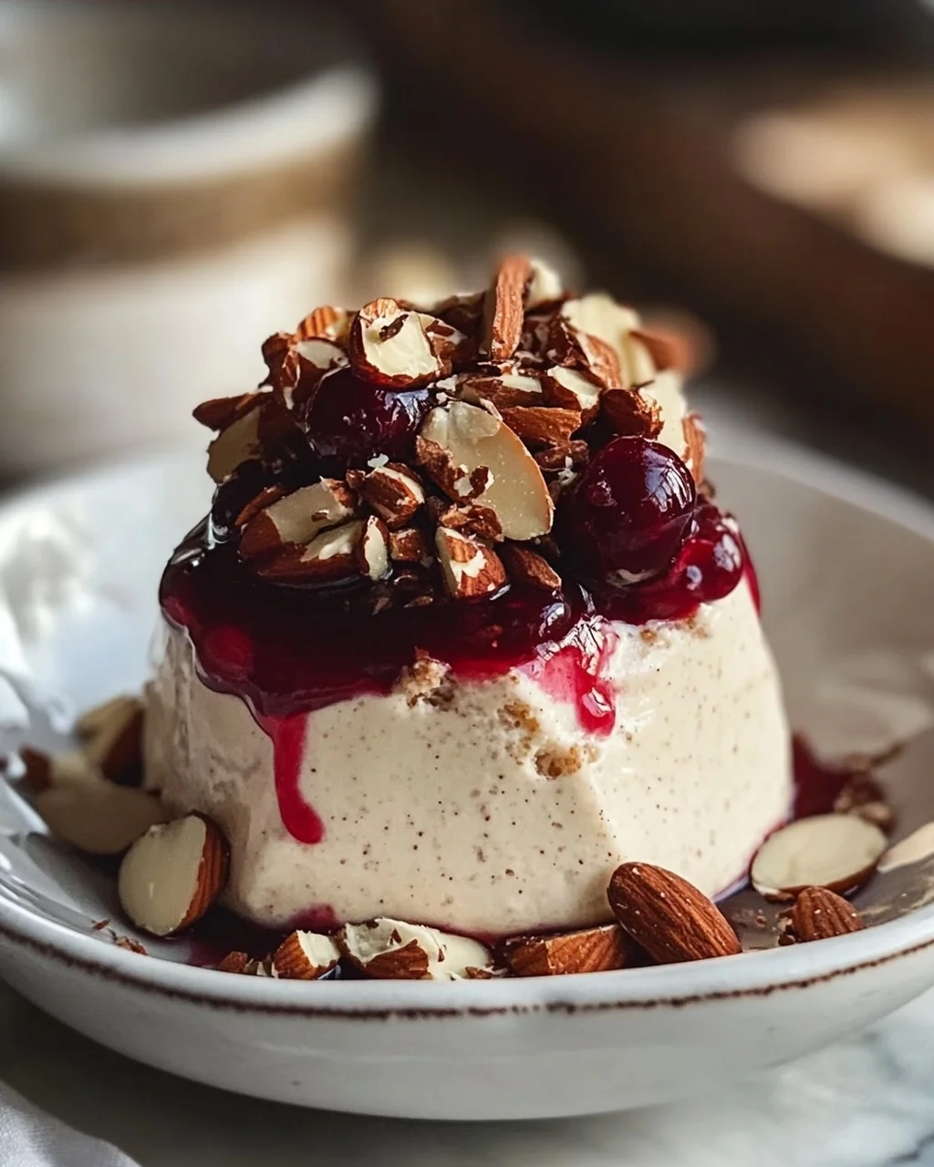 Cremiges Zimtparfait mit gebrannten Mandeln genießen!