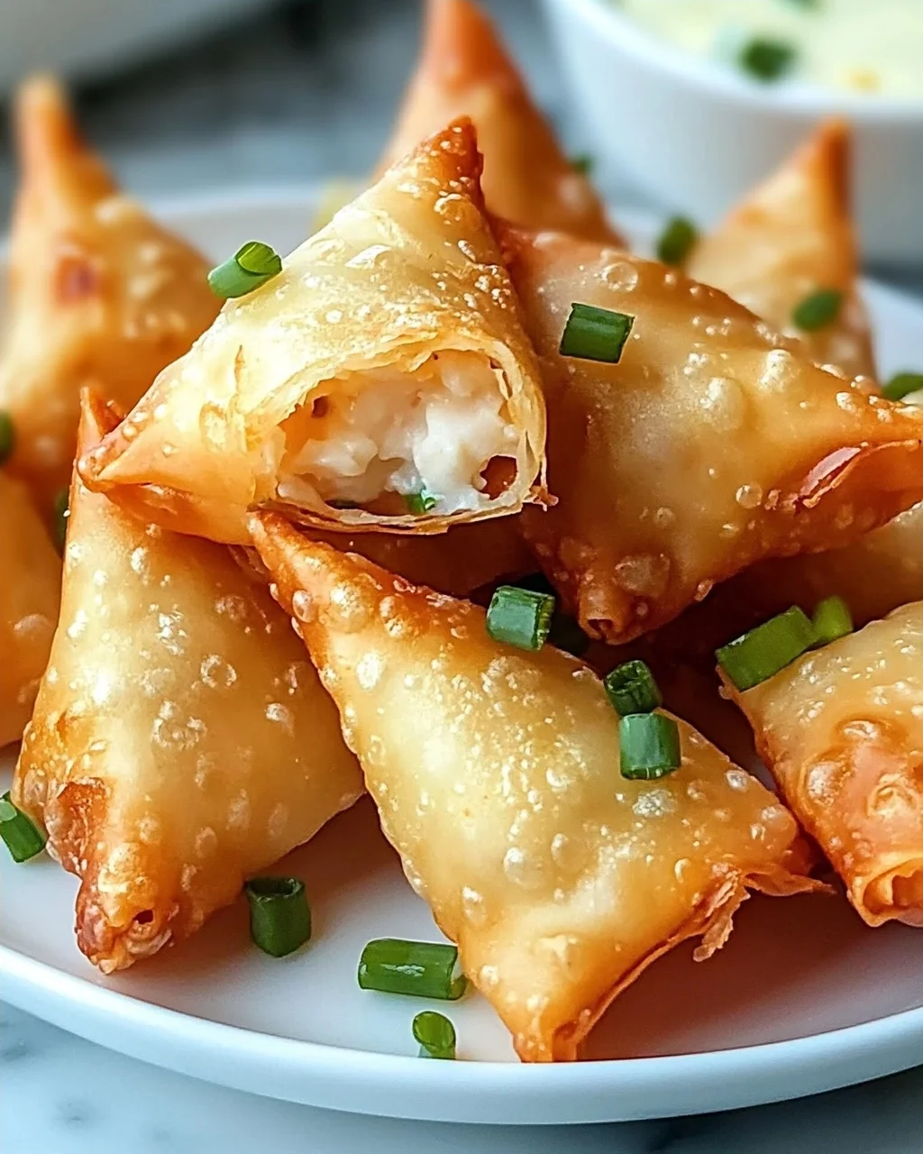 Einfache Reisblatt-Krabben-Rangoons