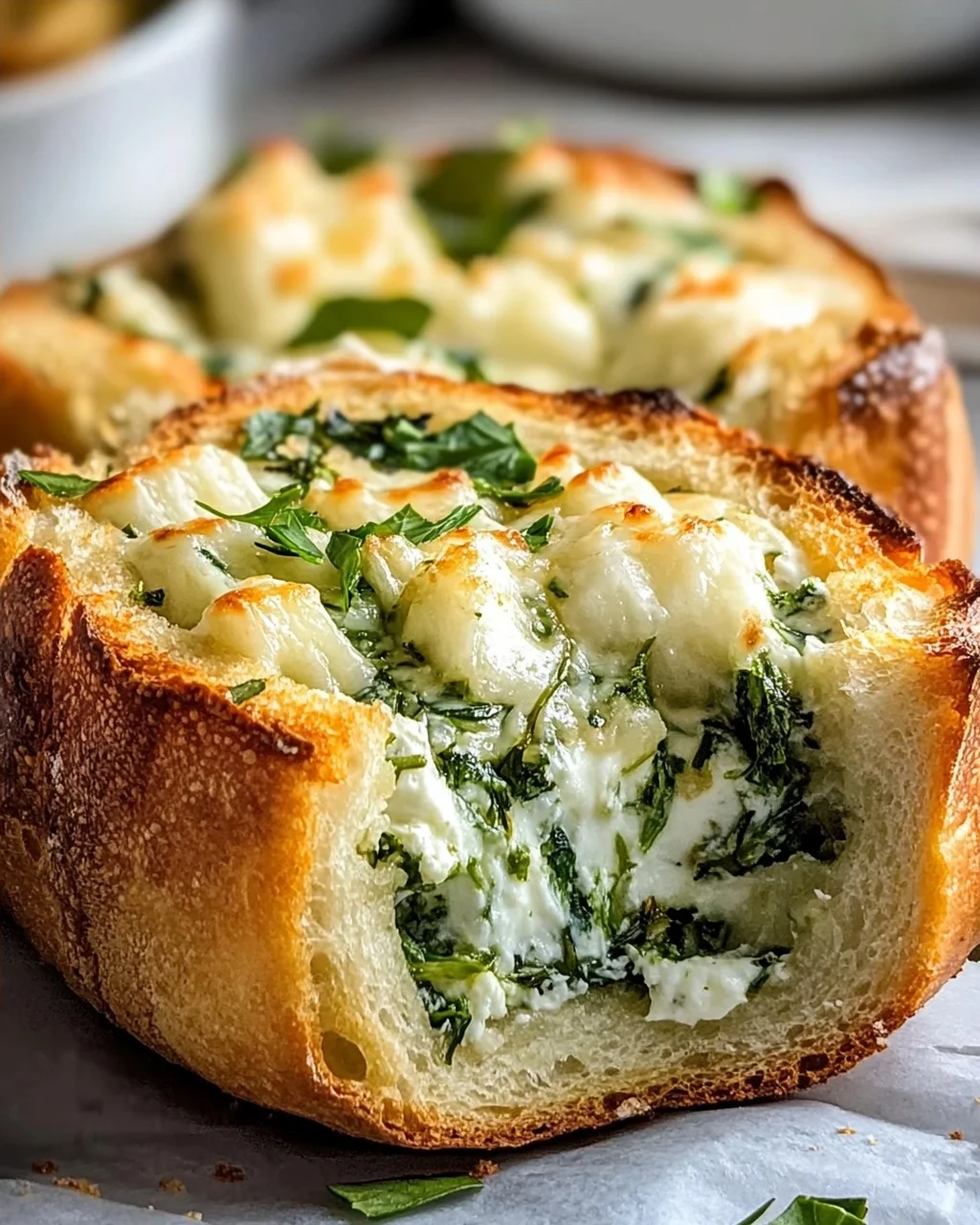 Gefülltes Bärlauchbrot mit Frischkäse: Einfach unwiderstehlich
