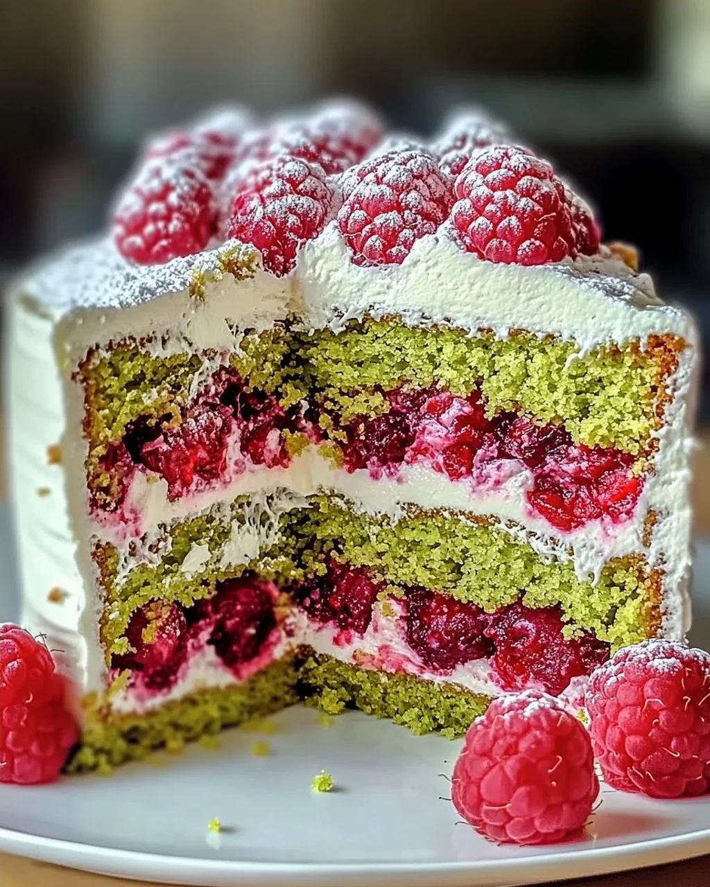 Himmlischer Pistazien-Himbeerkuchen für Genießer