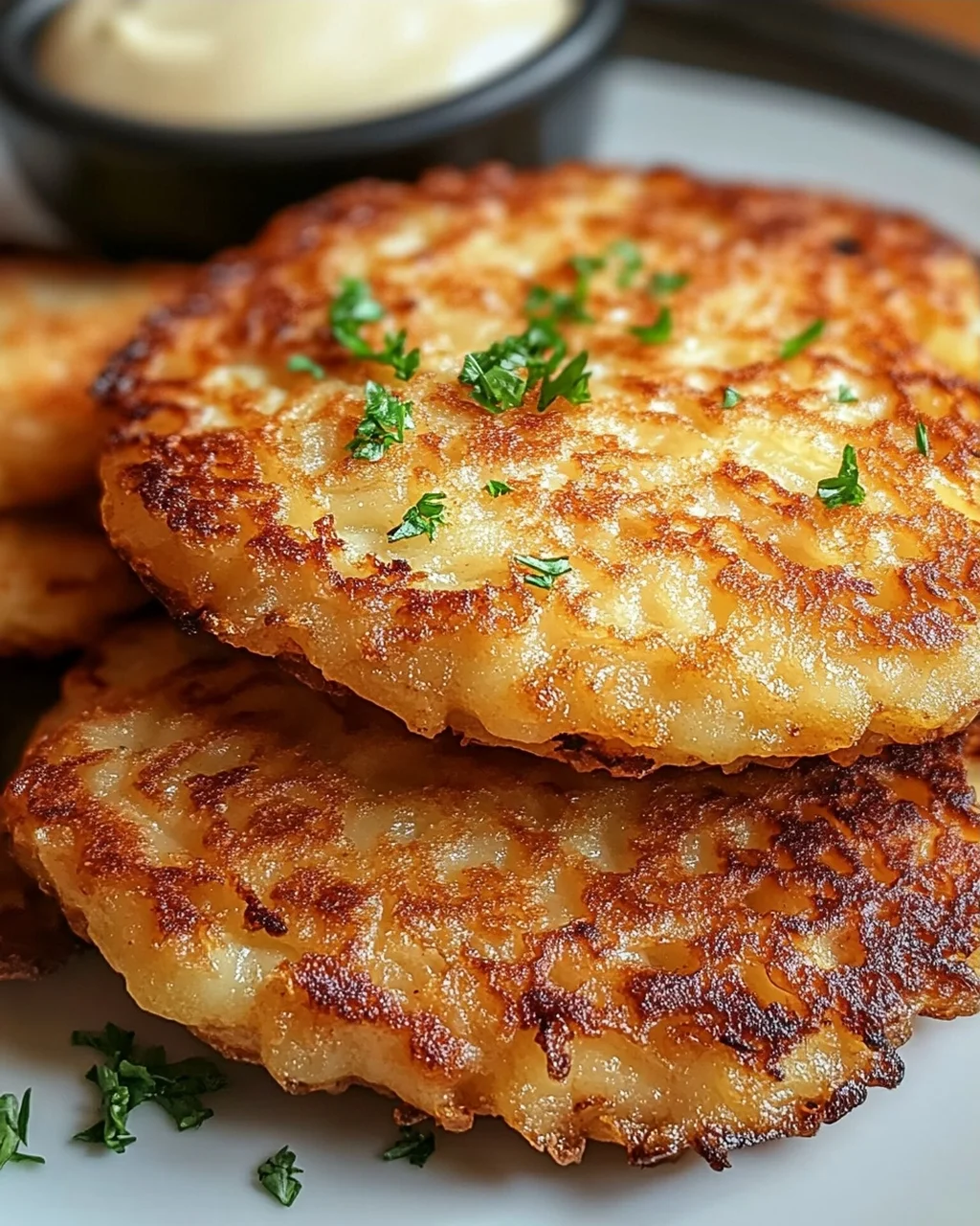 Kartoffelpuffer ohne Fett aus der Heißluftfritteuse