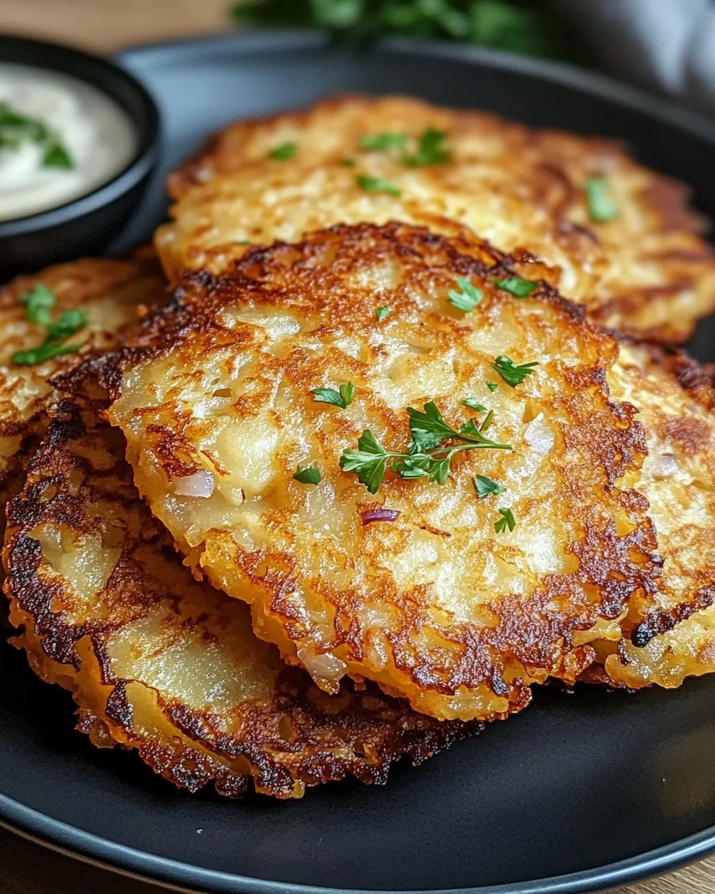 Kartoffelpuffer ohne Fett aus der Heißluftfritteuse