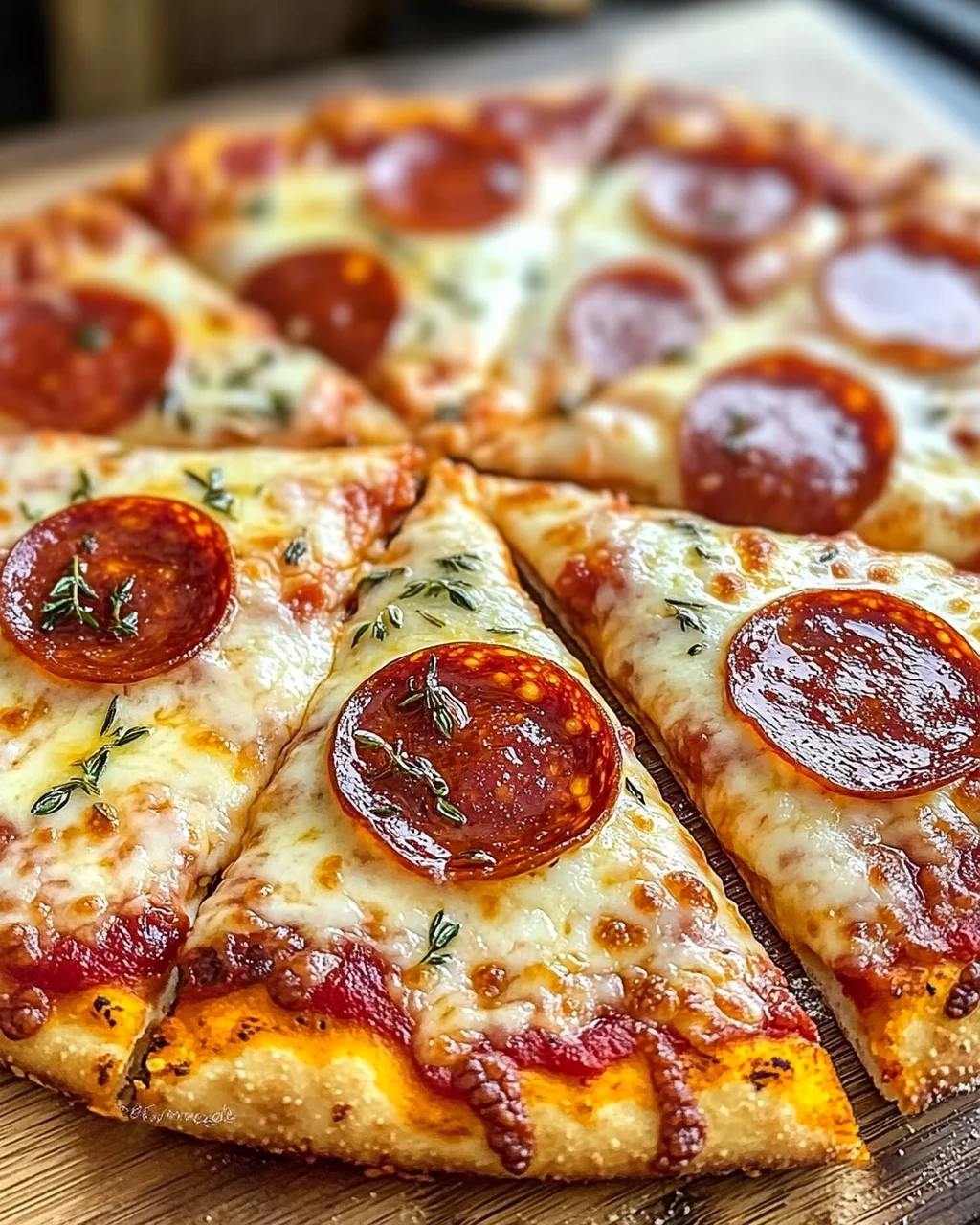 Klassische Heißluftfritteuse Hüttenkäse Pizzaboden