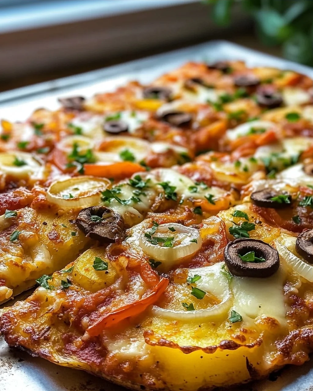 Knusprige Kartoffelpizza vom Blech: Schnell & unglaublich lecker