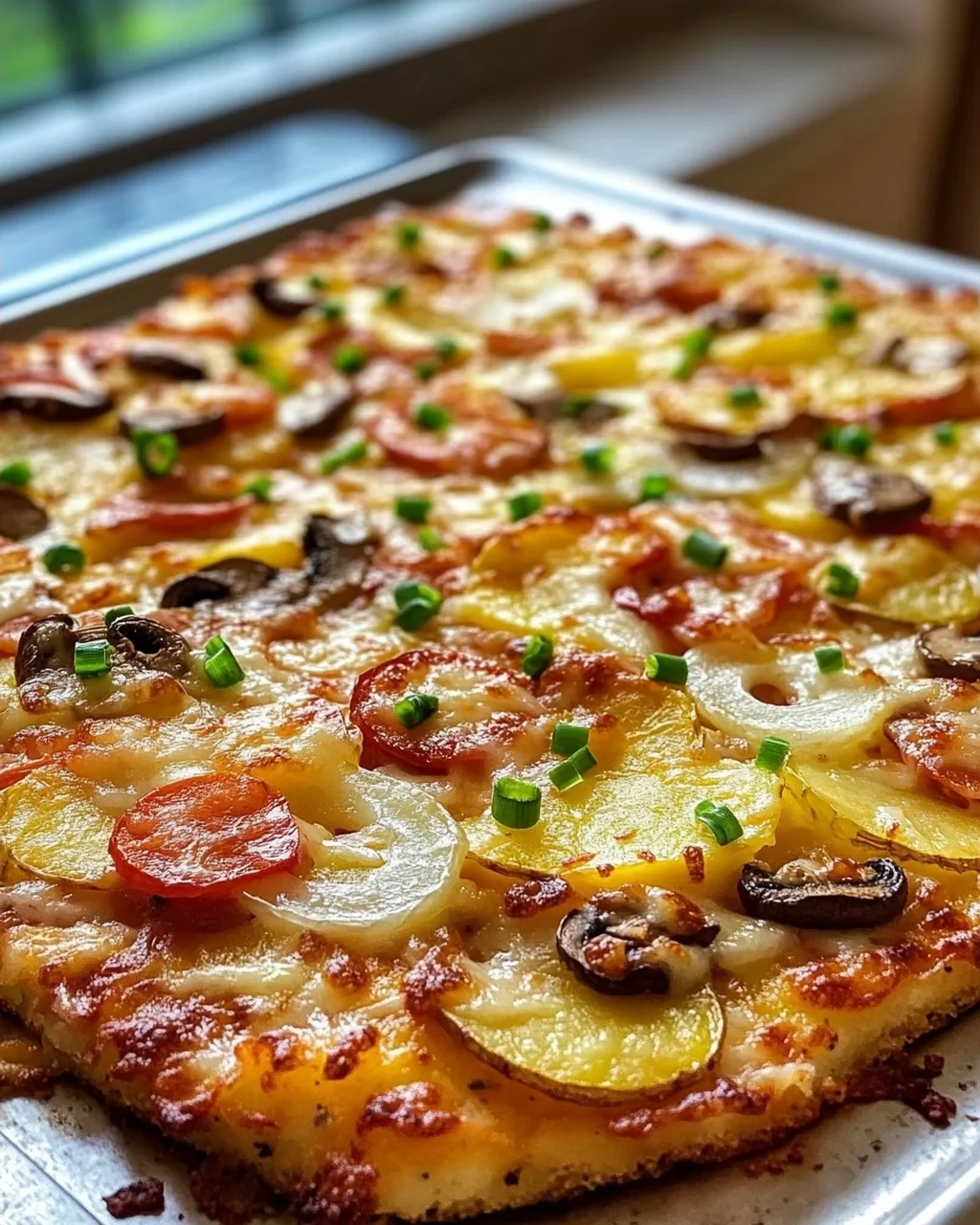 Knusprige Kartoffelpizza vom Blech: Schnell & unglaublich lecker