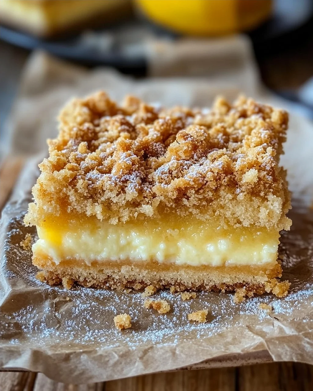 Knuspriger Streuselkuchen mit Vanillepudding