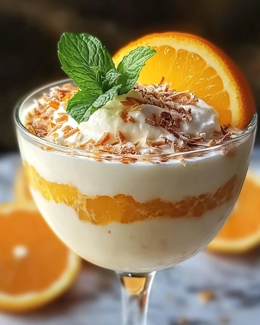 Kokosnuss Orange Glühen – Ein einfacher Desserttraum