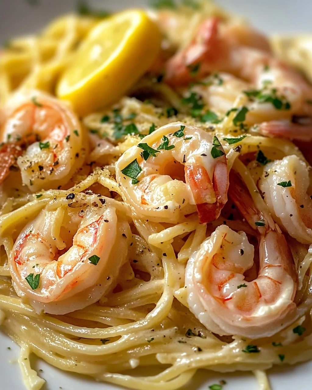 Lemon Herb Shrimp Linguine With Crème Fraîche Recipe