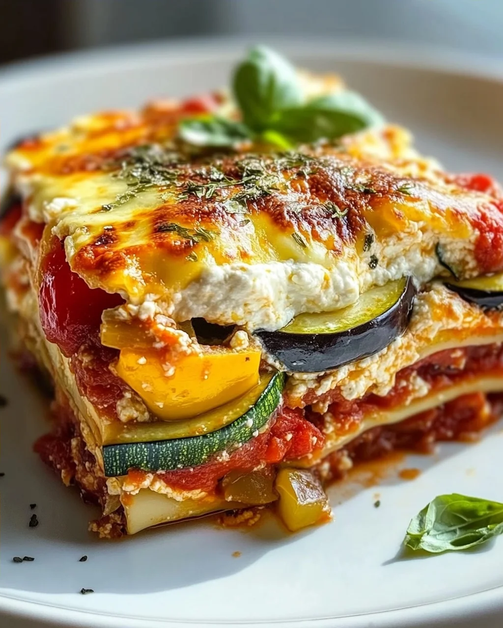 Mediterrane Gemüse-Lasagne mit cremiger Ricotta genießen