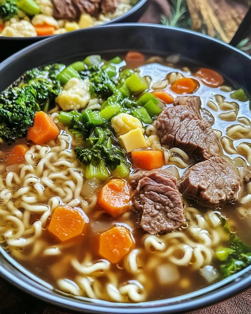 Nudelsuppe mit Rindfleisch