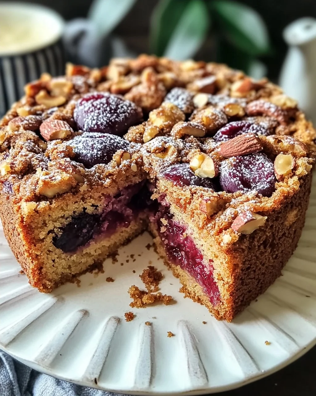 Nussiger Zimtkuchen Mit Pflaumenfüllung