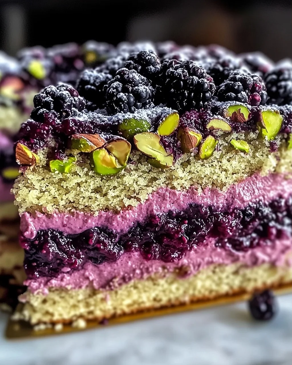Pistazien- und Brombeeren-Olivenölkuchen für Feinschmecker