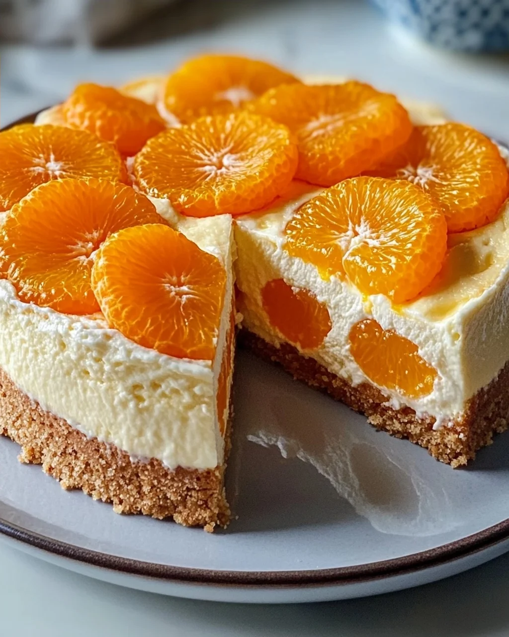 Quarkkuchen mit Mandarinen