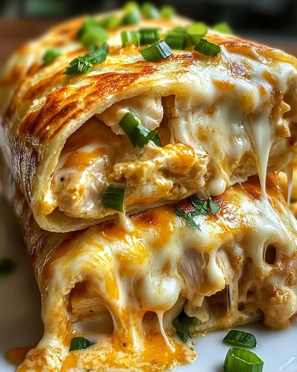 Schnelle Käse Knoblauch Hähnchen Wraps