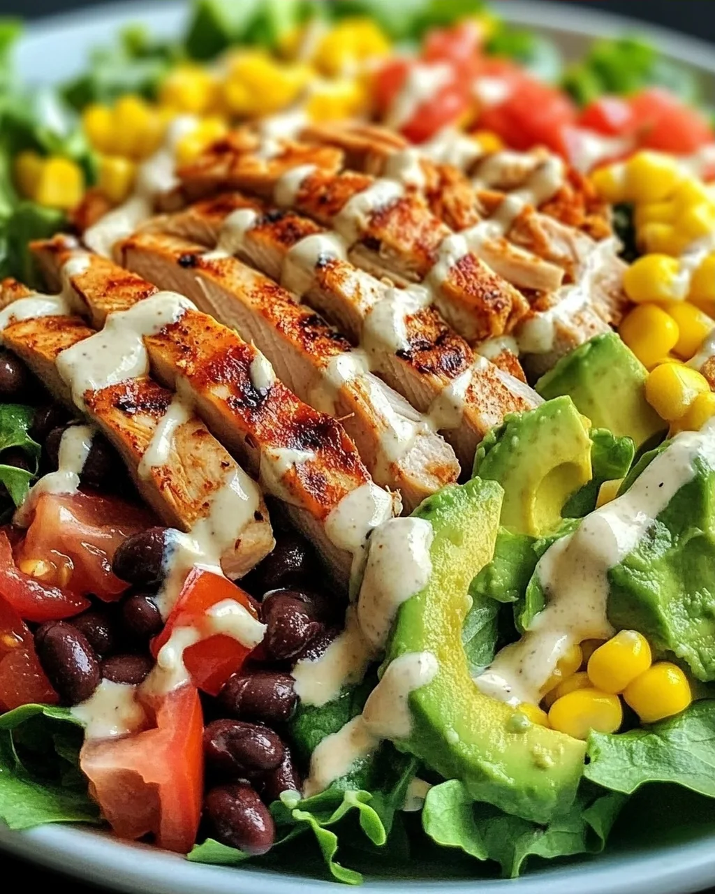 Schneller Southwest-Hähnchensalat