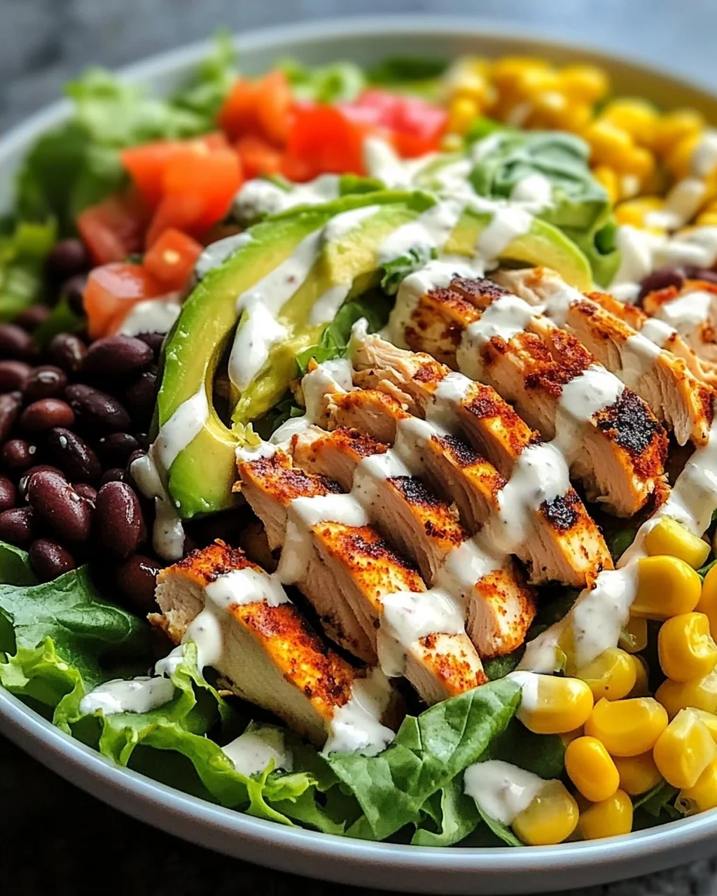 Schneller Southwest-Hähnchensalat