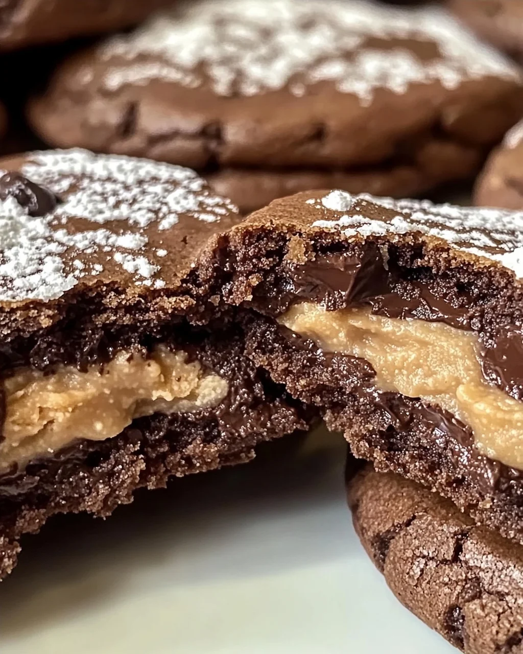 Schokoladen-Erdnussbutter gefüllte Kekse Rezept
