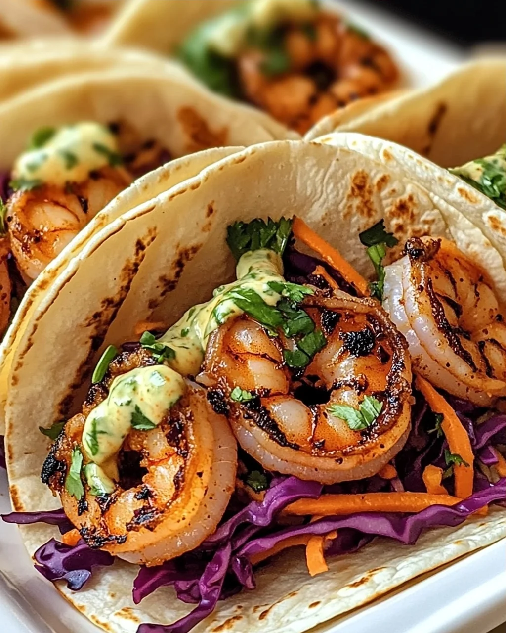 Schwarze Garnelen Tacos mit Slaw für jeden Anlass