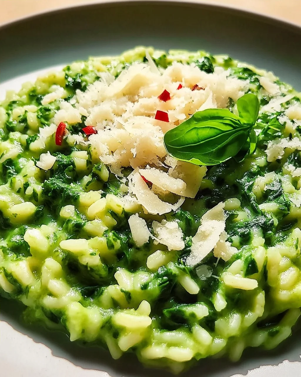 Spinat-Risotto mit frischen Kräutern