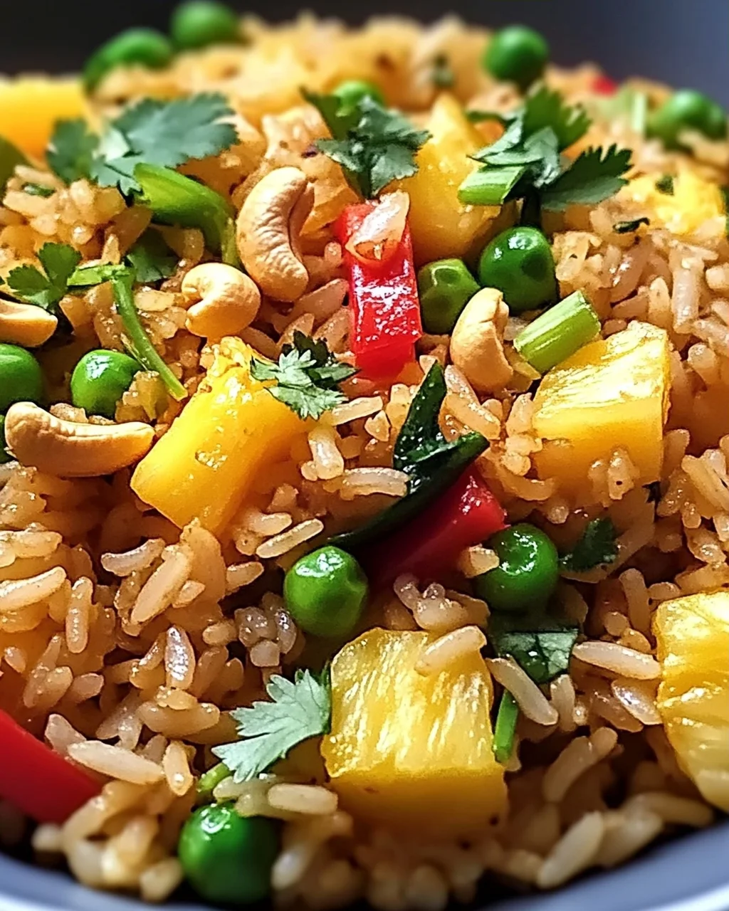 Thailändischer Ananas gebratener Reis für jeden Tag