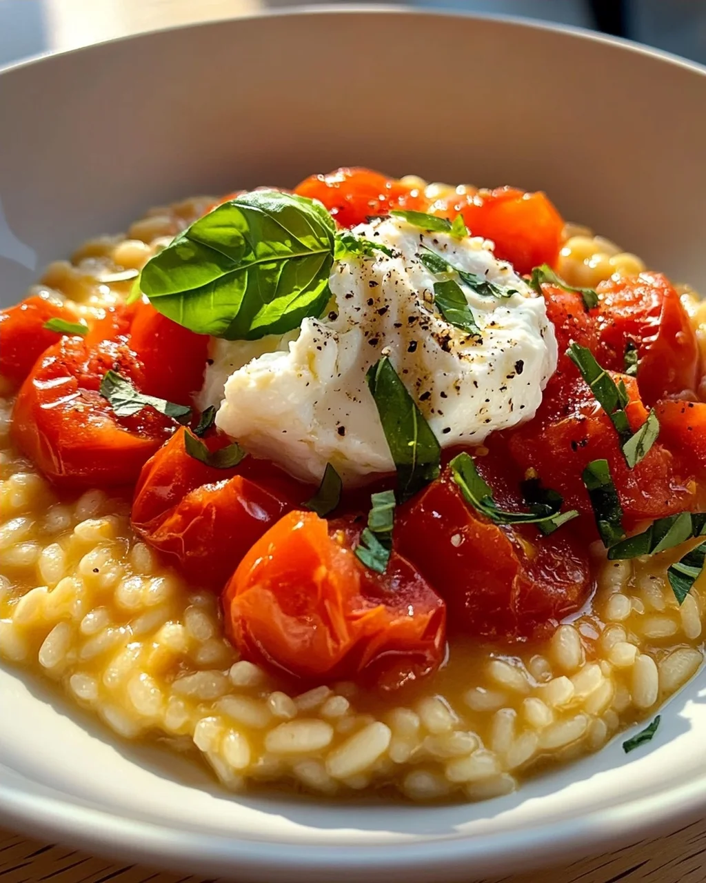 Tomatenrisotto mit Burrata – Cremig & Unwiderstehlich!