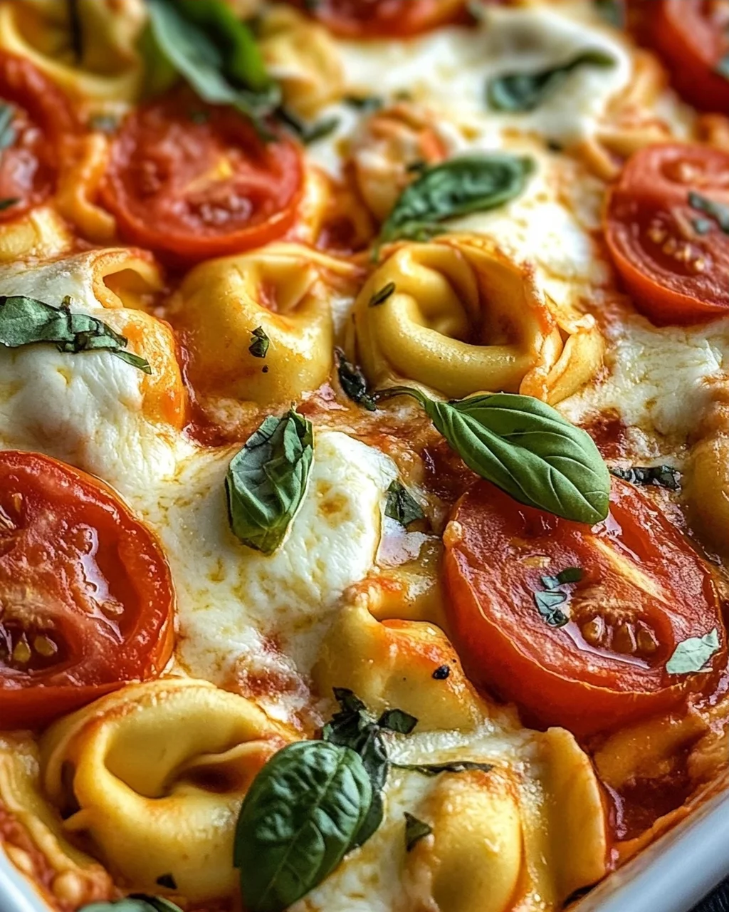 Tortellini-Auflauf mit Tomaten und Mozzarella