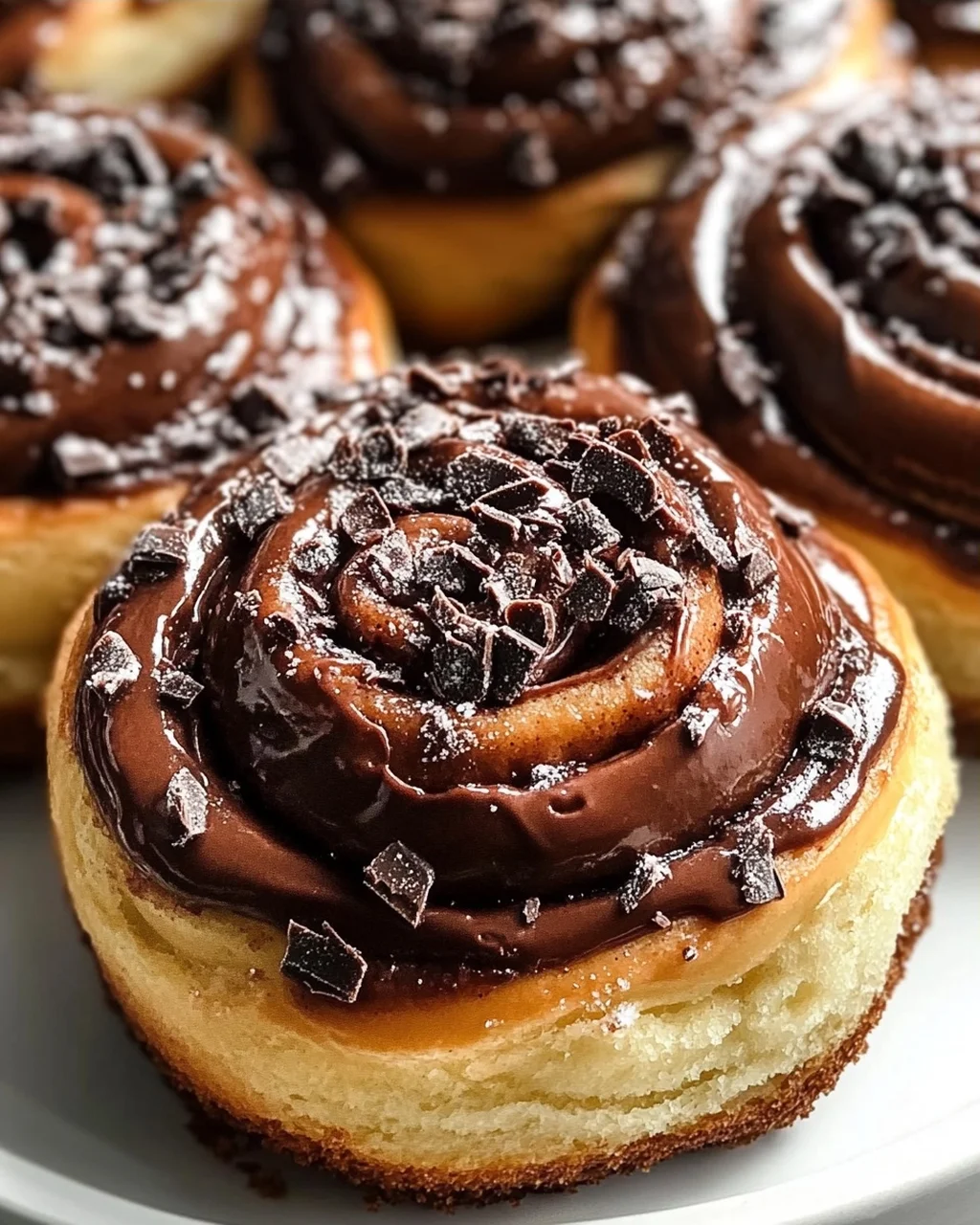 Unwiderstehliche Schoko-Zimtschnecken mit cremiger Fudge-Glasur