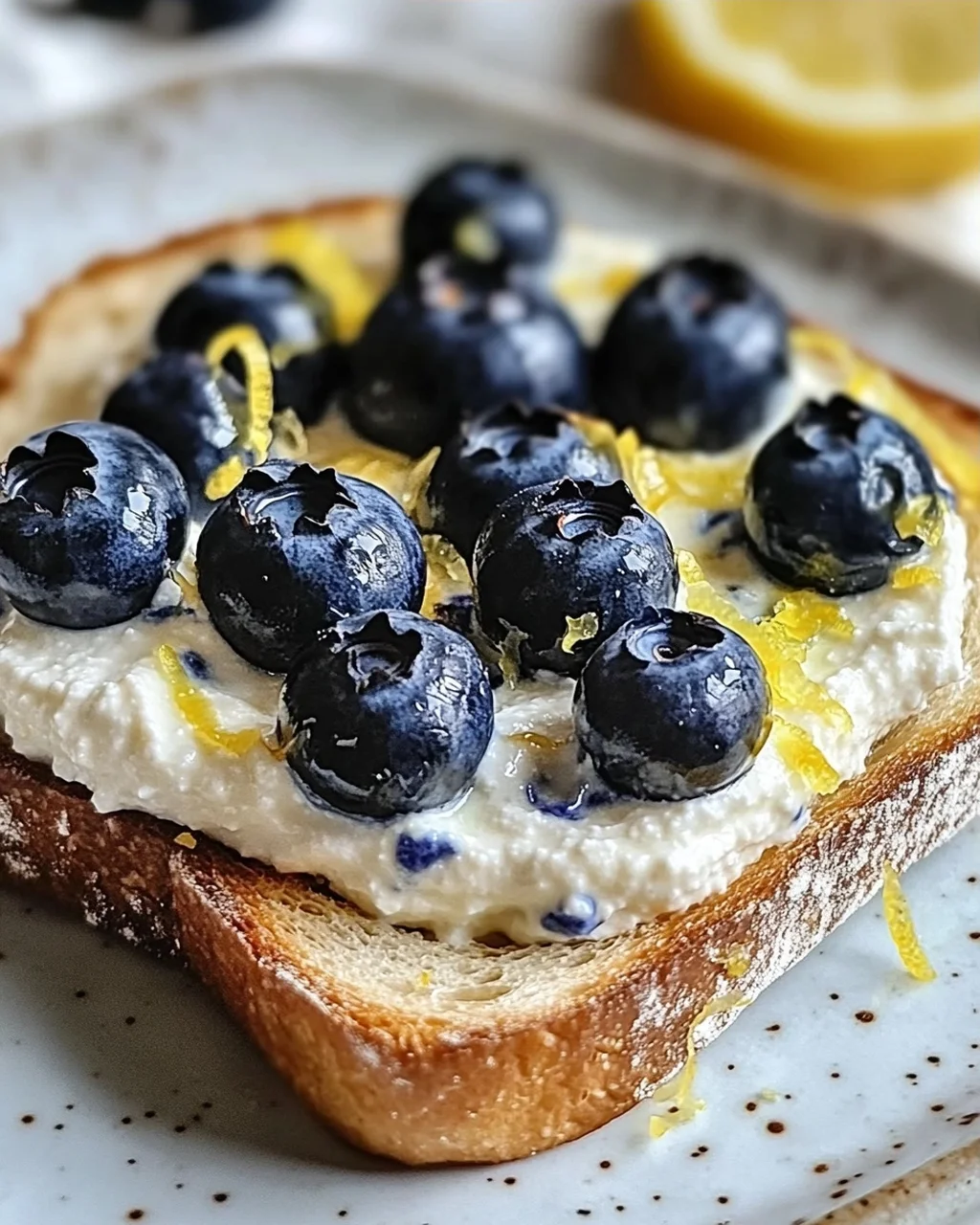 Zitronen-Blaubeer-Ricotta-Toast für jeden Tag