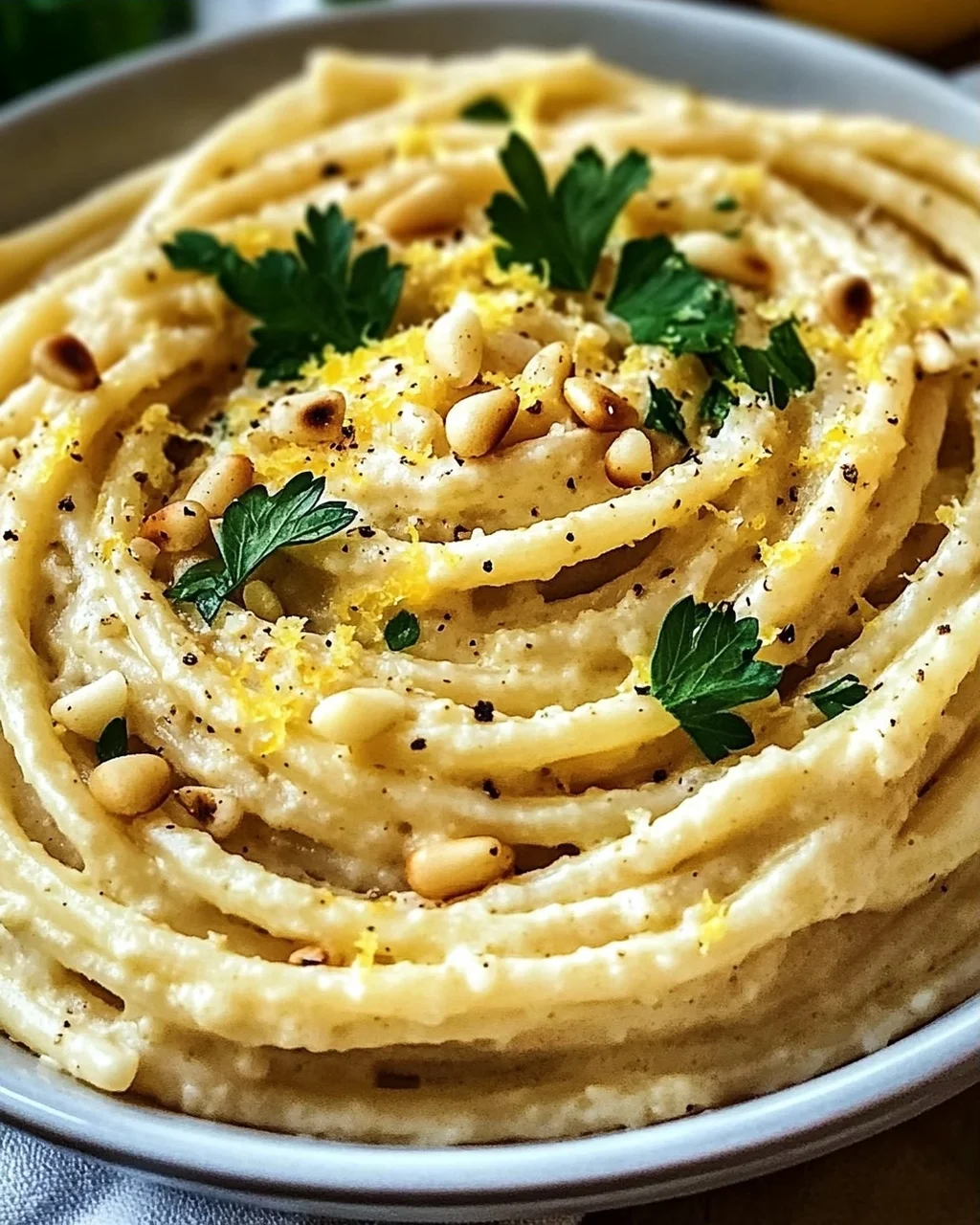 Zitronige Hummus-Pasta