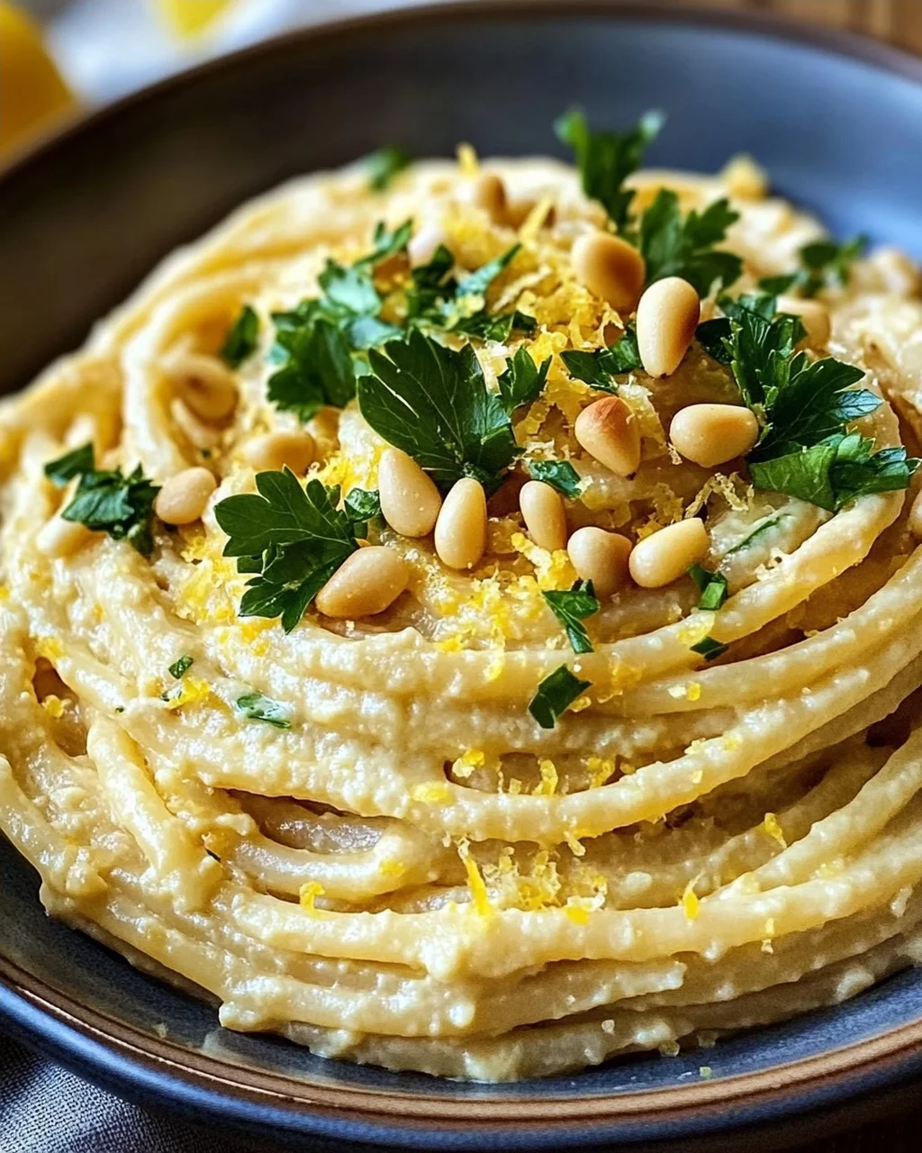 Zitronige Hummus-Pasta